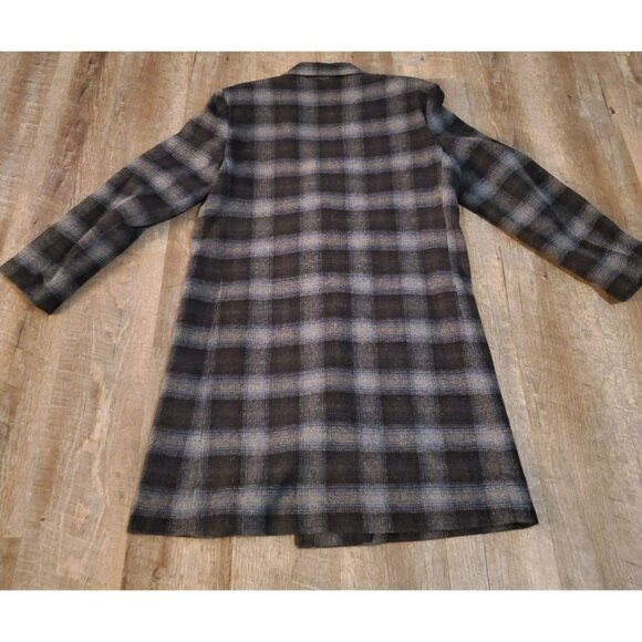 Pierre Dumas Boho Vintage Sz Small (8-10) Wool Jacket-Long Blazer blk, blue, gry - Picture 2 of 11